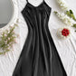 Elegant Women's Nightdress Sexy Comfortable Long Slip Dress Solid Color Pajamas For Women