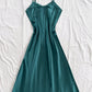 Elegant Women's Nightdress Sexy Comfortable Long Slip Dress Solid Color Pajamas For Women